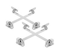 LOPUNER 4pcs Cabinet Support Rod Cupboard Hinge Drop Down Hinges Zinc Alloy Silver