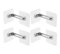 LOPUNER 4pcs Furniture Anti Tip Kit and Safety, Strong Stability with Simple Installation, Adjustable Distance 0-5.2cm, Stainless Steel and Acrylic Furniture Wall Anchors for Home