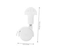 LOPUNER 4pcs Heavy Duty Swivel Caster Wheels with Brake for Pet Cage and Furniture Twin Wheel Design for Smooth Silent Movement Easy Rod Installation White Replacement Casters