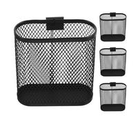 LOPUNER 4pcs Mesh Pencil Holder: Hanging Metal Pencil Cup For Document Rack Side Storage - Modern Office Desk Accessories For Stationery Organizer