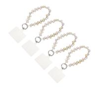 LOPUNER 4pcs Phone Charm Strap Decorative Cell Phone Wrist Lanyard Crystal Metal with Card Card for Women Gifting and Outings