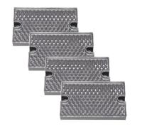 LOPUNER 4pcs Polarized Retroreflective Rectangle Reflectors for Photoelectric Beam Sensors, Black Plastic Material Hole Spacing 55mm, Simple to Install, for Improving Visibility at Night