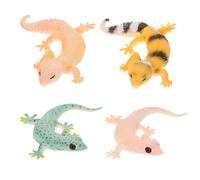 LOPUNER 4Pcs Realistic Simulated Lizard Models Animal Figurines for Educational Play and Garden Decoration Safe and Reptile Figures for Early Teaching and Prank Props