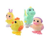 LOPUNER 4Pcs Wind Up Animal for Clockwork Playthings Engaging Cartoon Design for Preschoolers