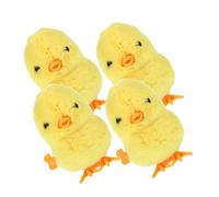 LOPUNER 4pcs Wind-up Jumping Chicken for Safe Manual Clockwork Cartoon Animal Hoppers Easter Basket Filler Educational Playset for Boys