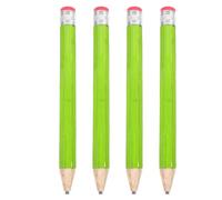LOPUNER 4pcs Wooden Jumbo Pencil: 13 Inch Big Novelty Pencil with Eraser - Big Oversized Drawing Sticks for Art Projects, School Supplies and Prop Green