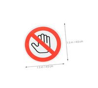 LOPUNER 5 Sheets Adhesive No Touch Sign Sticker Safety Warning Decals for Dangerous Equipment Clear Caution Labels with Fade-Resistant Design for Machinery Protection