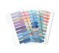 LOPUNER 5 Sheets Self-Adhesive Page Tabs Book Flags Strip Pet Material Assorted Color Easy to Carry Not Easy to Deform for Notebooks and Office Use