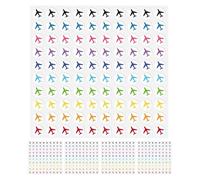 LOPUNER 500Pcs Map Indicator Labels: Travel Map Location Sticker Removable for Marking/Tracking - Mini Plane Labels - Mark Where You've Travelled Without Covering It