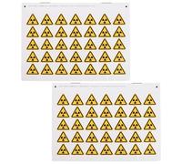 LOPUNER 54pcs Radiation Warning Symbol Sticker Sign: Do Not Touch Decals for Secure Zone and Equipment - Laser Cautious Sign - Removable Safety Warning Label for Industrial Use