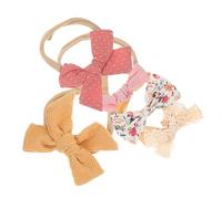 LOPUNER 5pcs Cute Bow Headbands for Elastic Hair Bands for Newborns Soft Durable Material Adorable Accessories for Photography Everyday Wear for Outfits