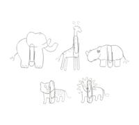 LOPUNER 5pcs Funny Paper Clips for Book - Giraffe/Lion Shaped Paper Clips - Cute Animal Paperclips for Coworkers, Teachers and Students
