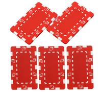 LOPUNER 5Pcs Poker Chips Game Markers for Math Learning Counting Sorting Grouping Abs Material Red Bingo Chips