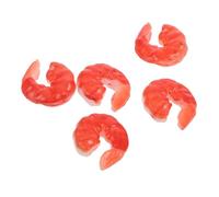 LOPUNER 5pcs Realistic Artificial Shrimp Models for DIY Bowl Accessories for Display and Photography Props Enhance Social Interaction and Fun