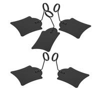 LOPUNER 5pcs Reusable Metal Price Tag Clips Label Display Holders for Supermarket Bakery Food Signs and Advertising Boards Black Clamp for Table and Shelf Use