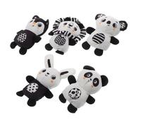 LOPUNER 5pcs Story Time Beach Playset Plush Animal Characters Finger Puppet Animals Party Favors Finger Puppets Bulk Soft Plush Puppets Bedtime Story Fun Pp Cotton