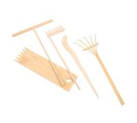 LOPUNER 5Pcs Zen Garden Rake Miniature Sand Table Accessories for Relaxation Japanese Desktop Decor Tools for DIY Dry Landscape Zen Gardens