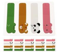 LOPUNER 6 Packs of Assorted Colour Pet Self-Adhesive Page Tabs Smooth Writing and Bookmark Function, Creative Design for Schools and Homes, Colourful Page Marker Tabs for Organising