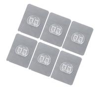 LOPUNER 6 Pcs Stainless Steel Double Hooks Wall Hook with Punch-Free Back-Adhesive Effect PVC Multi-Function Coat Clothes Hangers Not Easy to Rust for Door Or Wall