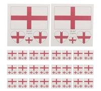 LOPUNER 60pcs English Flag Temporary Face Tattoos, England Flag Face Art Stickers for Euro Celebrations, Parades, Festivals, Removable Sports Decals for Supporters