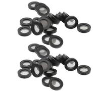 LOPUNER 60pcs Inlet Hose Coupling with Strainer Corrugated Tube Design Rubber Steel Material Reducing Vibration and Noise Cushioning Performance Black Suitable for Mechanical Equipment