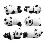 LOPUNER 6pcs Ceramic Panda Chopstick Holders Cute Decorative Chopstick Rests for Dining Tableware Asian Cuisine Table Accessories