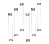 LOPUNER 6Pcs Clear Cylindrical Pen Storage Box Portable Plastic Pencil Case for Ballpoint and Fountain Pens Transparent Compact Gift Packaging for Office School Business Trips and