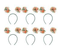 LOPUNER 6pcs Multi Colored Knitted Pom Pom Headbands for Women and Fairy Tale Costume Hair Accessories Colorful Party Hairbands for Halloween Birthday Festival and Themed Celebration