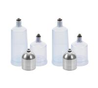 LOPUNER 6pcs Plastic Airbrush Paint Bottles Replacement Cups Leak-Proof Design and Efficient Paint Transfer for Airbrush Painting and Creative Projects