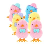 LOPUNER 6Pcs Wind Up Plush Chick for Fun Jumping Chick Clockwork Easter Basket Fillers Novelty Holiday Boys