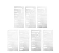 LOPUNER 7pcs Height Ruler Template Feet Growth Chart Stencil for Accurate DIY Measuring Durable Pet Material for Boys for Nursery Wall Decor