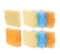 LOPUNER 8pcs CD Storage Binder Album with Thickened Pp Sleeves Color-coded Disc Organizer Case for Dvds Music Cds and Data Discs Compact Stackable Media Holder for Home Office and Outdoor