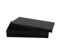 LOPUNER Acrylic Laboratory Incubation Tray with Lid 6-compartment Specimen Observation Box for Research and Aquarium Use, Black Sturdy Acrylic Sample Breeding Organizer