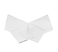 LOPUNER Acrylic Open Book Stand: Cross Frame Quran Textbook Recipe Holder - Open Book Holder Stand for Display and Reading Cookbooks, Bibles, Magazines