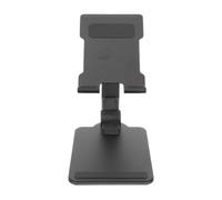 LOPUNER Adjustable Phone Stand Made of Wear-resistant Aluminum Alloy with Fine Craftsmanship, Simple Desktop Phone Rack for Travel and Office Use, Compact Black Design