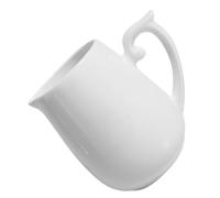 LOPUNER Bone China Milk Pitcher 160ml Ceramic Creamer Pitcher White Mini Milk Jug for Coffee Latte Art and Coffee Making Supplies