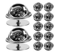 LOPUNER Brooch Pins for Clothes Metal Pin Backing and Handle Design Easy to Grasp Backs for DIY Craft and Jewellery Making Silver Colour Fine Craftsmanship 50pcs Set for Badges Backing