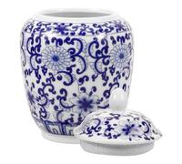 LOPUNER Ceramic Tea Storage Jar 350ml Retro Style with Airtight Lid for Loose Tea Preservation Blue Smooth Surface Locking Fragrance for Kitchen Storage