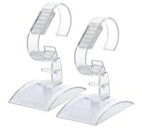 LOPUNER Compact Acrylic Adjustable C-Shape Watch Display Stand for Retail and Photography Use Jewelry Organizer Base Stable Holder for Home or Office