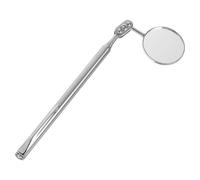 LOPUNER Compact Stainless Steel Telescopic Inspection Mirror 30mm round Extendable Mechanic Tool the Go Inspections and Observation with 360 Degree Swivel Function