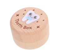 LOPUNER Deciduous Tooth Box Wooden Teeth Holder Keepsake Storage Case for Boy Girl Boy Girl Fetal Hair Box