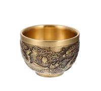 LOPUNER Decorative Copper Tea Cup with Elegant Dragon Phoenix Pattern Water Drinking Cup for Home and Office Use Practical and Safe Design Gift for Elders