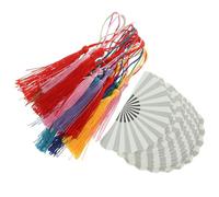 LOPUNER DIY Hand Painted Blank Bookmarks Unfinished Page Markers with Tassels for Creative Decoration for Parties Dances and Special Occasions
