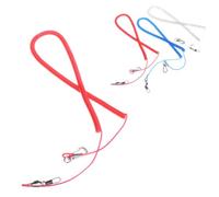 LOPUNER Elastic Parrot Training Rope Ankle Leash for Birds 3 Meters Long with Easy to Wear Pp and Steel Wire Harness Suitable for Outdoor Activities Random Color