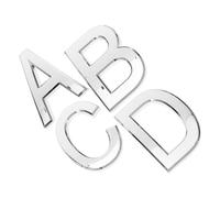 LOPUNER Electroplated Large Letter Cutout with Strong Self Adhesive Backing Alphabet Sign for DIY Home Wall Office and Front Door Decoration Clear Readable Silver Letters for Long Term Use