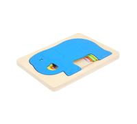 LOPUNER Elephant Wooden Puzzle Educational Plaything for Early Learning Bright Water Paint Safe Jigsaw Enhances Spatial Logic Creativity and Skills