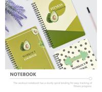 LOPUNER Fitness Exercise Planning Notepad with Spiral Binding, Sturdy Paper Notebook for Daily Training and Health Diary, Fitness Journal Workout Planner for Home and Gym Use Random Color
