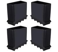 LOPUNER Folding Ladder Leg Covers Rubber 4pcs Herringbone Pattern Foot Pads Anti-Slip Safety Extension for Step Ladder Usage