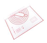 LOPUNER Food Grade Silicone Dough Kneading Mat with Non-Stick Surface and Measurement Scale for Handmade Noodles and Pizza, Reusable Countertop Rolling Mat for Baking Essentials