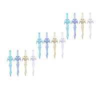 LOPUNER Gel Pens Plastic Gel-pen Set Sword-shaped Black Ink 12pcs Easy to Use and Store for Students for Drawing and Writing on Blessing Cards